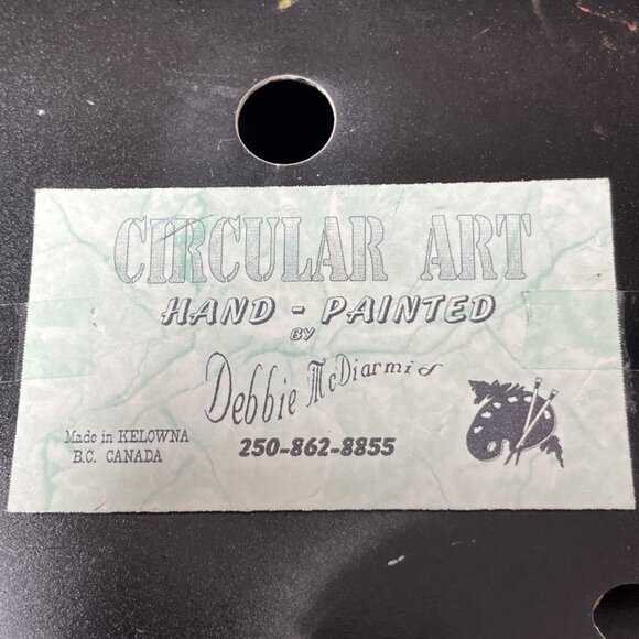 1997 Hand Painted Saw Blade Signed By Debbie McDiarmis Horses Mare & Foal CA - Picture 7 of 10